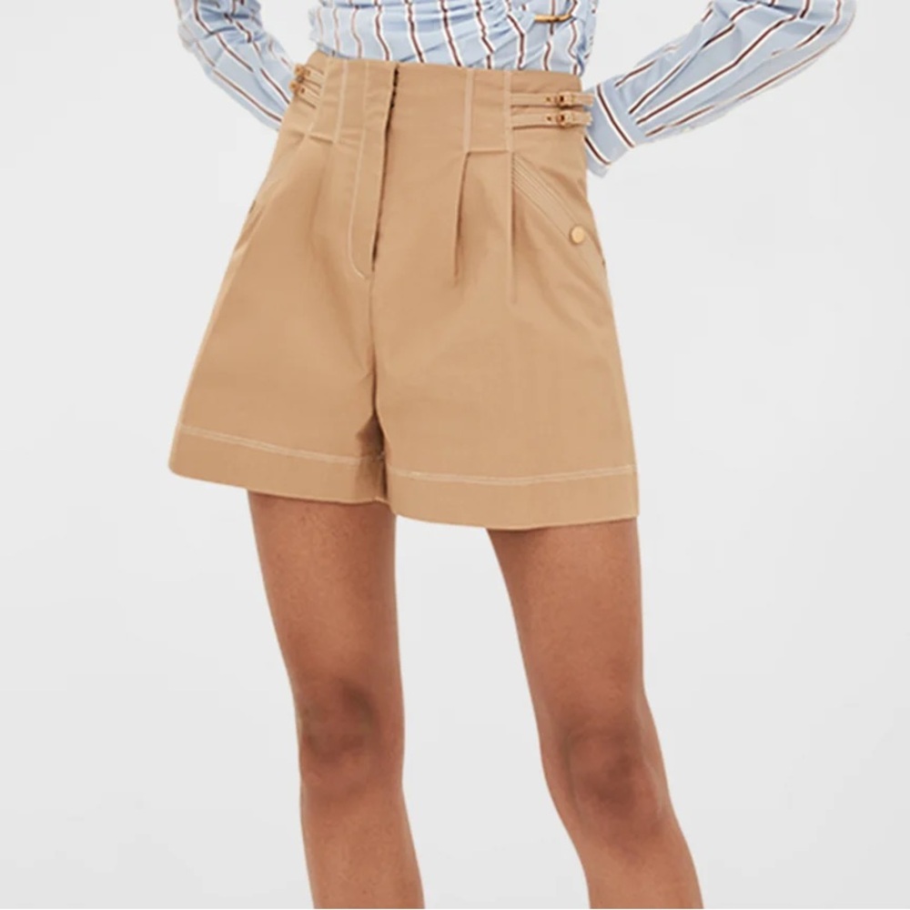 Veronica Beard Jaffe tan gold short NEW NWT size 4